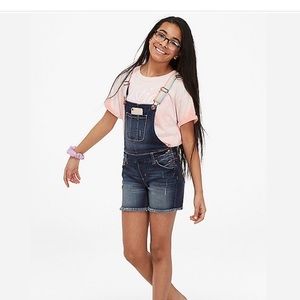 Justice rainbow strap shortalls